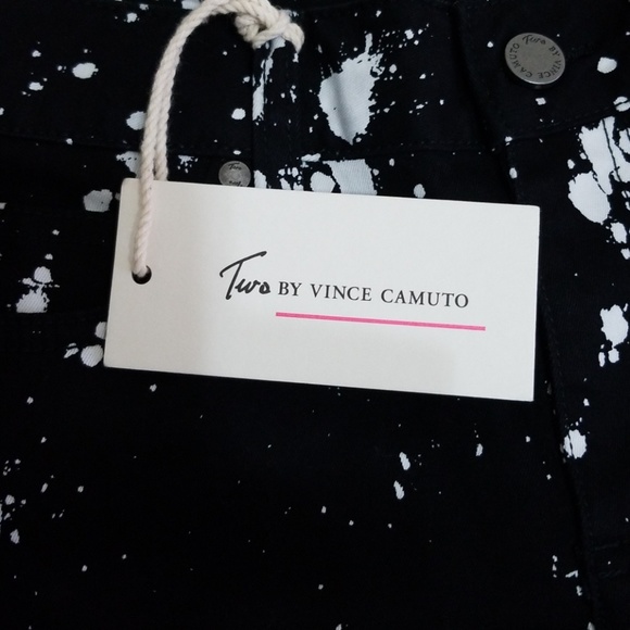 Vince Camuto Black &White Splatter Skinny Jeans 26 - Picture 7 of 8